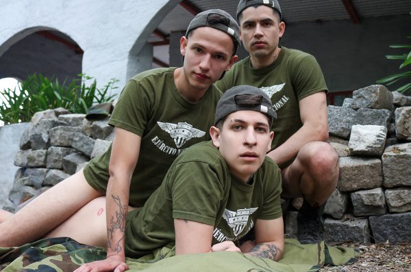 Need a break to fuck? these military hunks sure do jake lotti, bautista nores, caetano soares